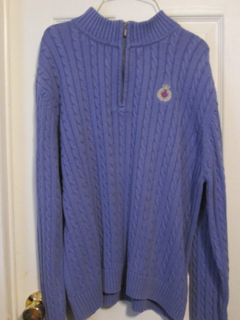 Croft & Barrow Preppy Women's 1/4 Zip Pullover Cable Knit Sweater Size XL